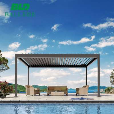 Rainproof aluminum patio cover waterproof pergola roof louver