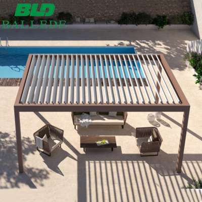 Aluminium louvered roof system motorised aluminium louver pergola outdoor