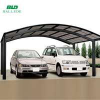 aluminum double side sun shade cantilever carport