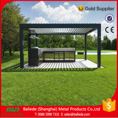 Rain protection aluminum Louvered pergola roof Diy