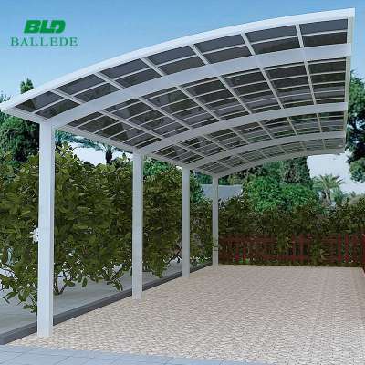 polycarbonate aluminum frame car parking shelter