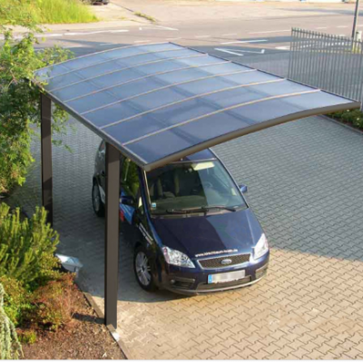 aluminium carport with arched roof