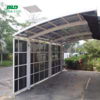 Curved Roof Aluminum Carport,Polycarbonate Cantilever Carport with Polycarbonate Covering