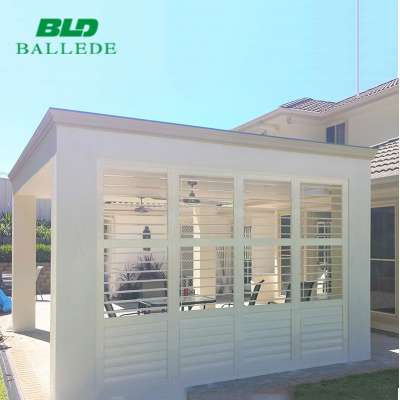 Powder coating residential buildings adjustable outdoor aluminium plantation shutters