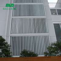 exterior aluminum curtain wall louvre with oval blades