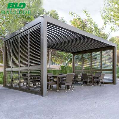 Outdoor pergola exterior aluminium profile sunshade louver roof