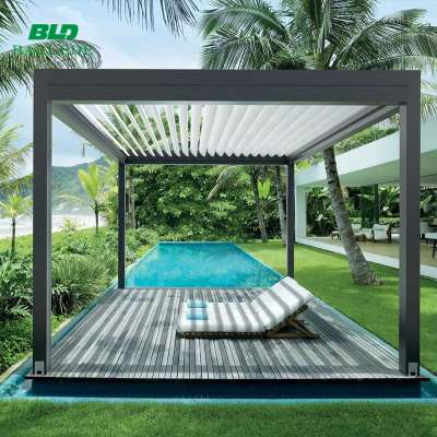 Customized adjustable waterproof louvered roof motorized aluminium pergola