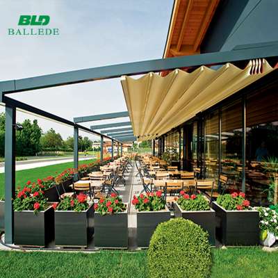 Aluminum rainproof retractable awning