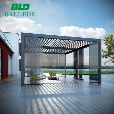 Rainproof aluminum motorized/automatic roof louver with motor