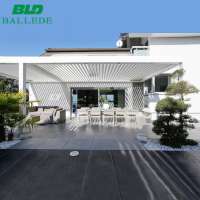 Outdoor sunshade aluminum waterproof pergola opening roof louver