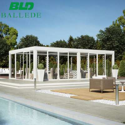 Outdoor patio cover aluminium louvered pergola roof diy